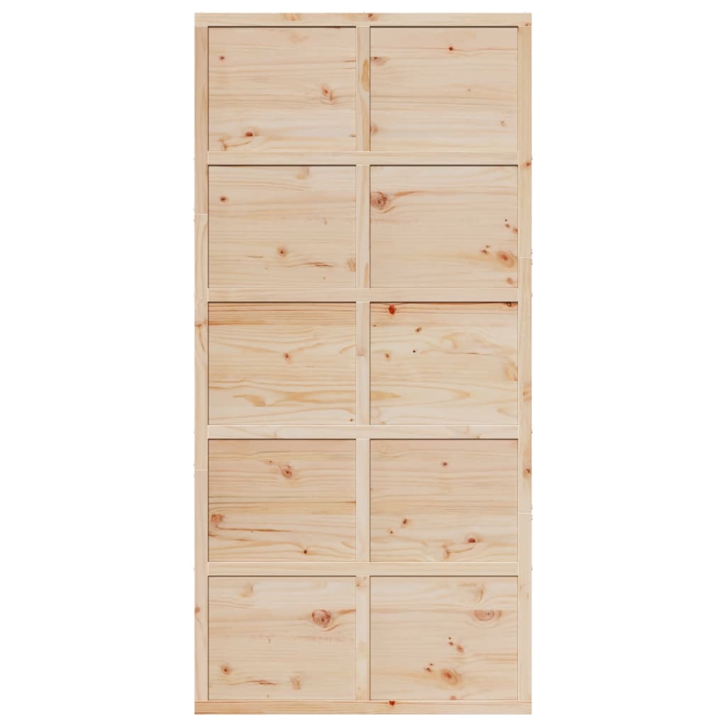 Porta per Granaio 100x208 cm in Legno Massello di Pino 850638