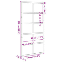 Porta per Granaio 100x208 cm in Legno Massello di Pino 850638