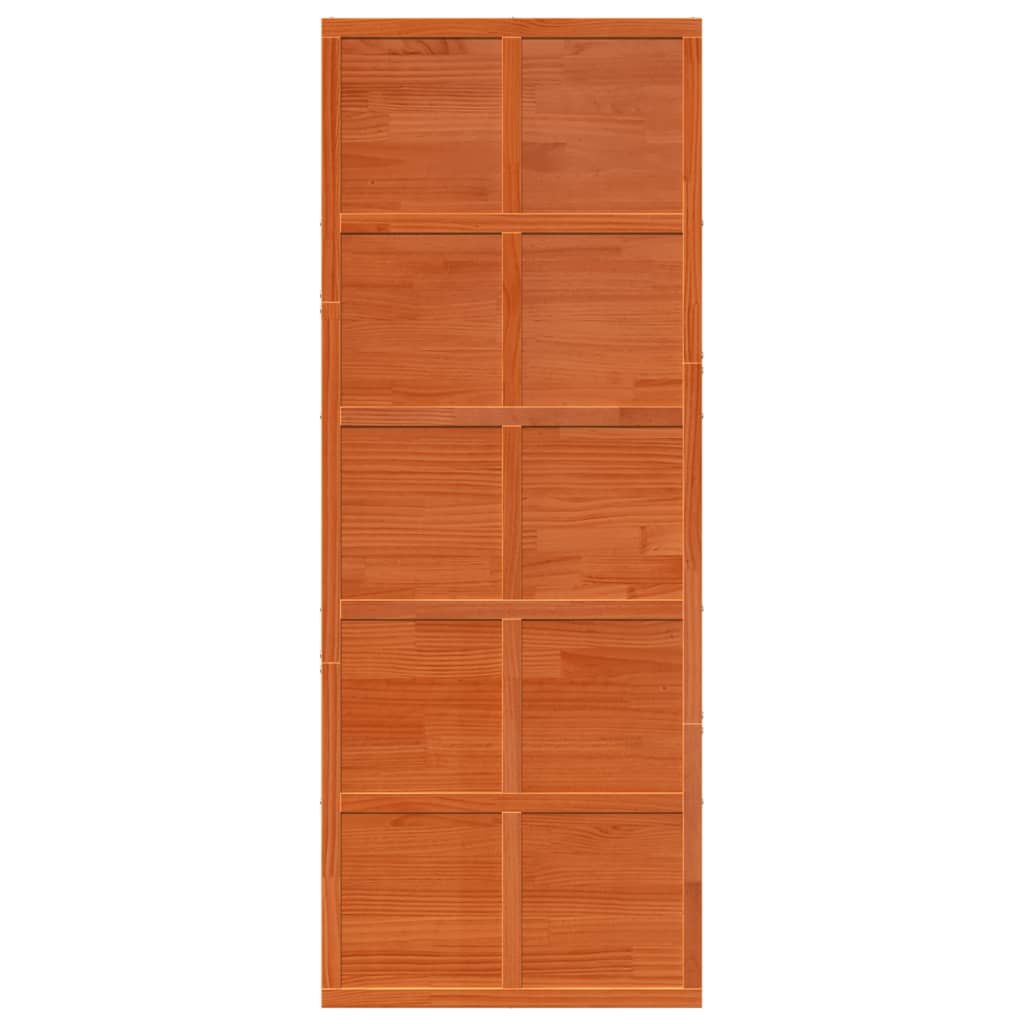 Porta del Granaio Marrone 80x208 cm in Legno Massello di Pino 850646