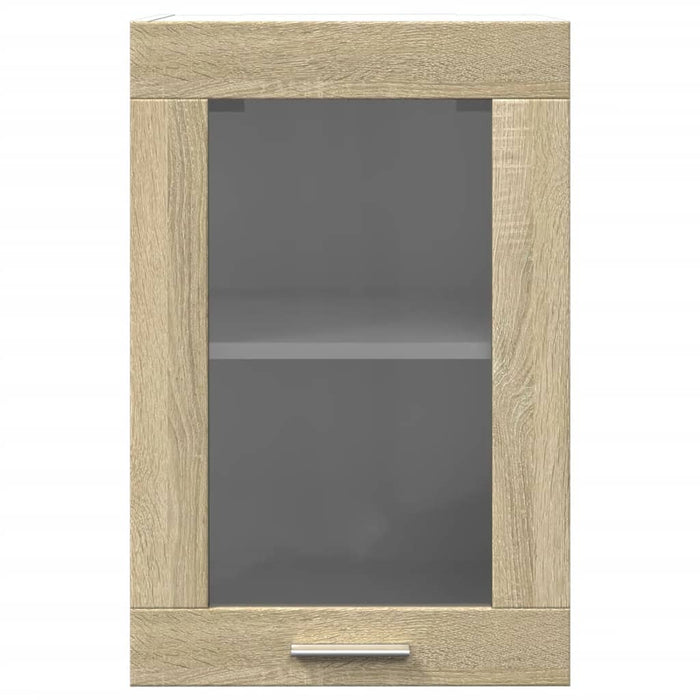 Mobile Pensile con Vetro Rovere Sonoma 40x31x60 cm Multistrato 849618