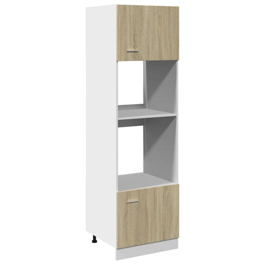 Mobile per Microonde Rovere Sonoma 60x57x207 cm Multistrato 849627