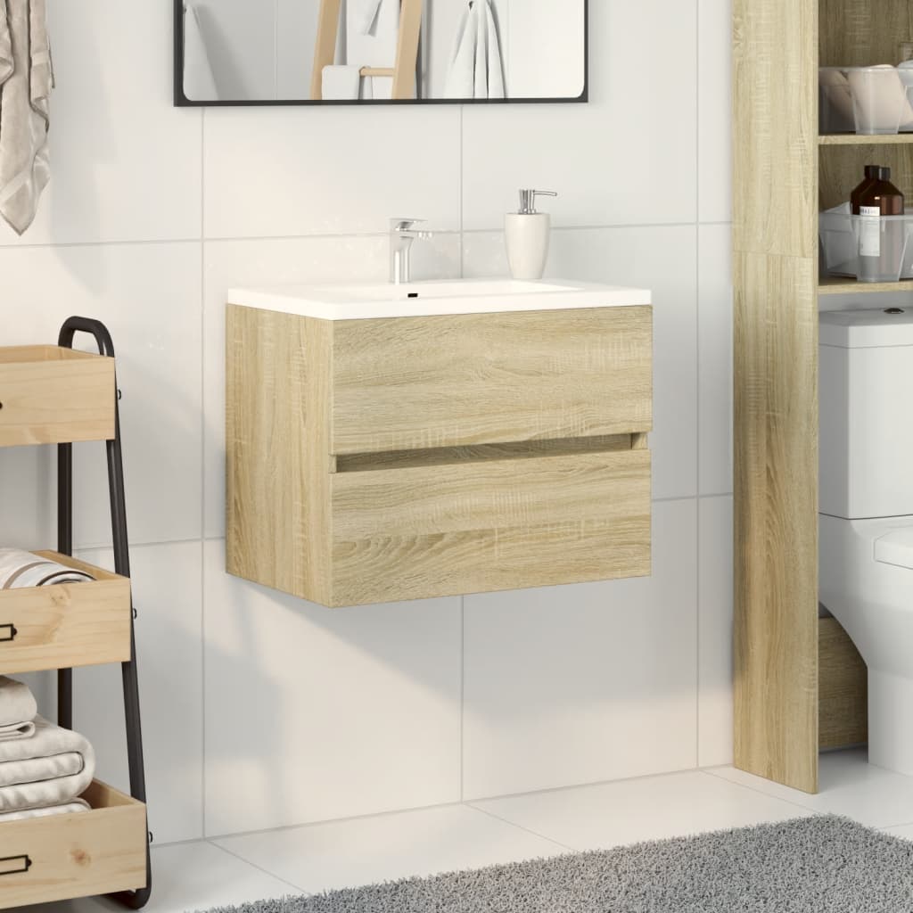 Mobile Lavabo Rovere Sonoma 60x38,5x45 cm in Legno Multistrato 849636