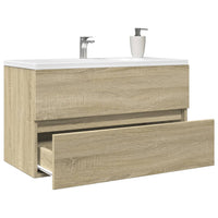 Mobile Lavabo Rovere Sonoma 80x38,5x45 cm in Legno Multistrato 849637