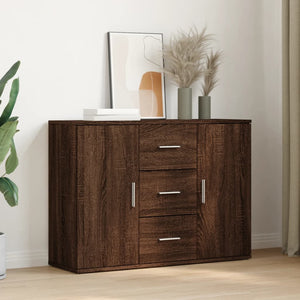 Credenza Rovere Marrone 90,5x29,5x65 cm in Truciolato 849880