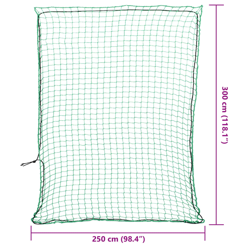 Rete per Rimorchio con Corda Elastica Verde 3x2,5 m in PP 4012238