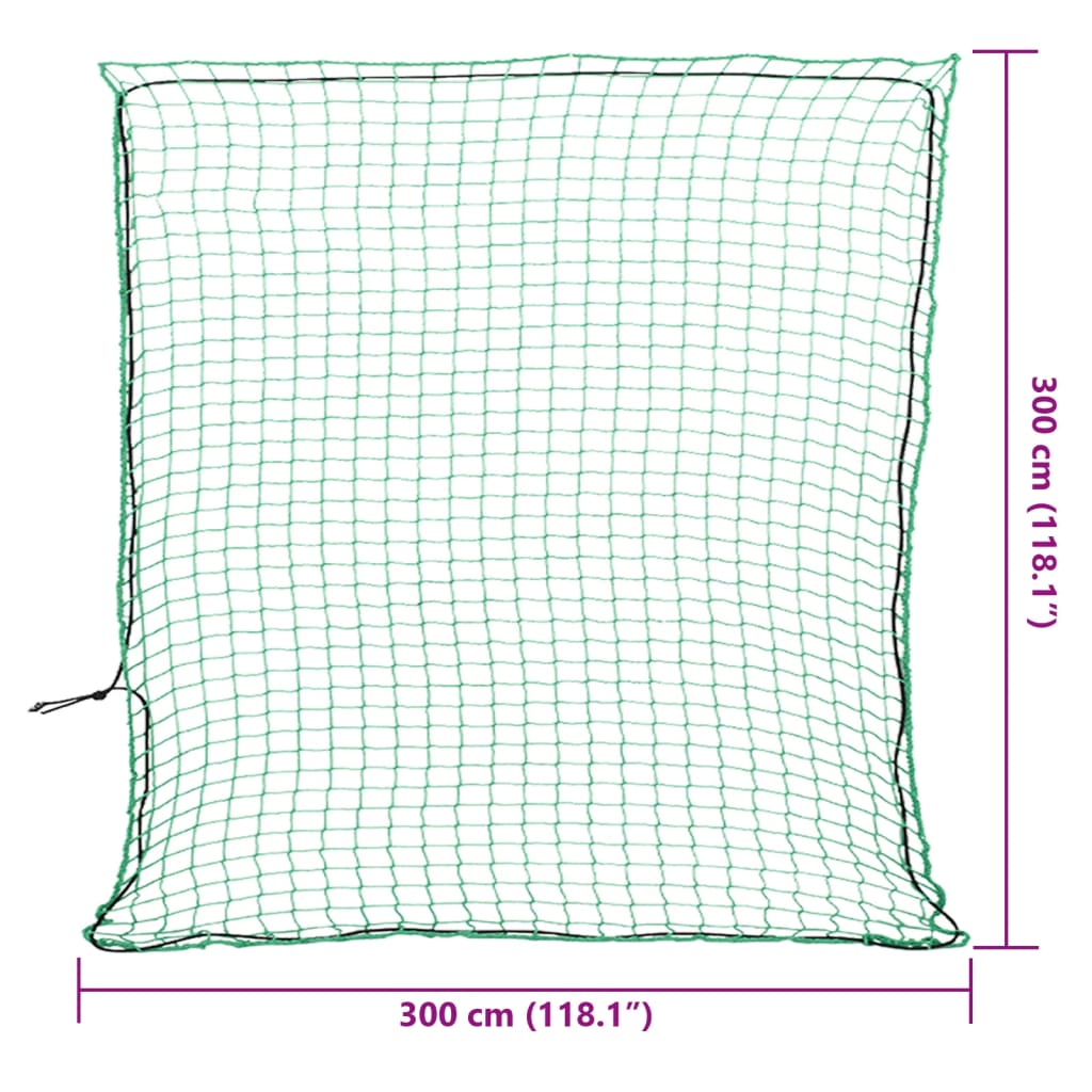 Rete per Rimorchio con Corda Elastica Verde 3x3 m in PP 4012242