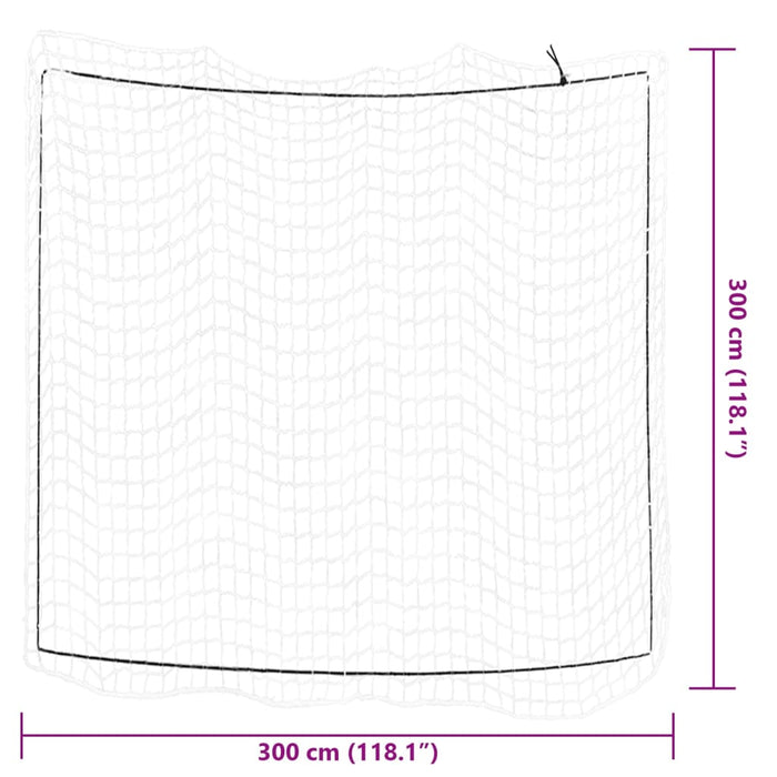 Rete per Rimorchio con Corda Elastica Bianco 3x3 m in PP 4012264