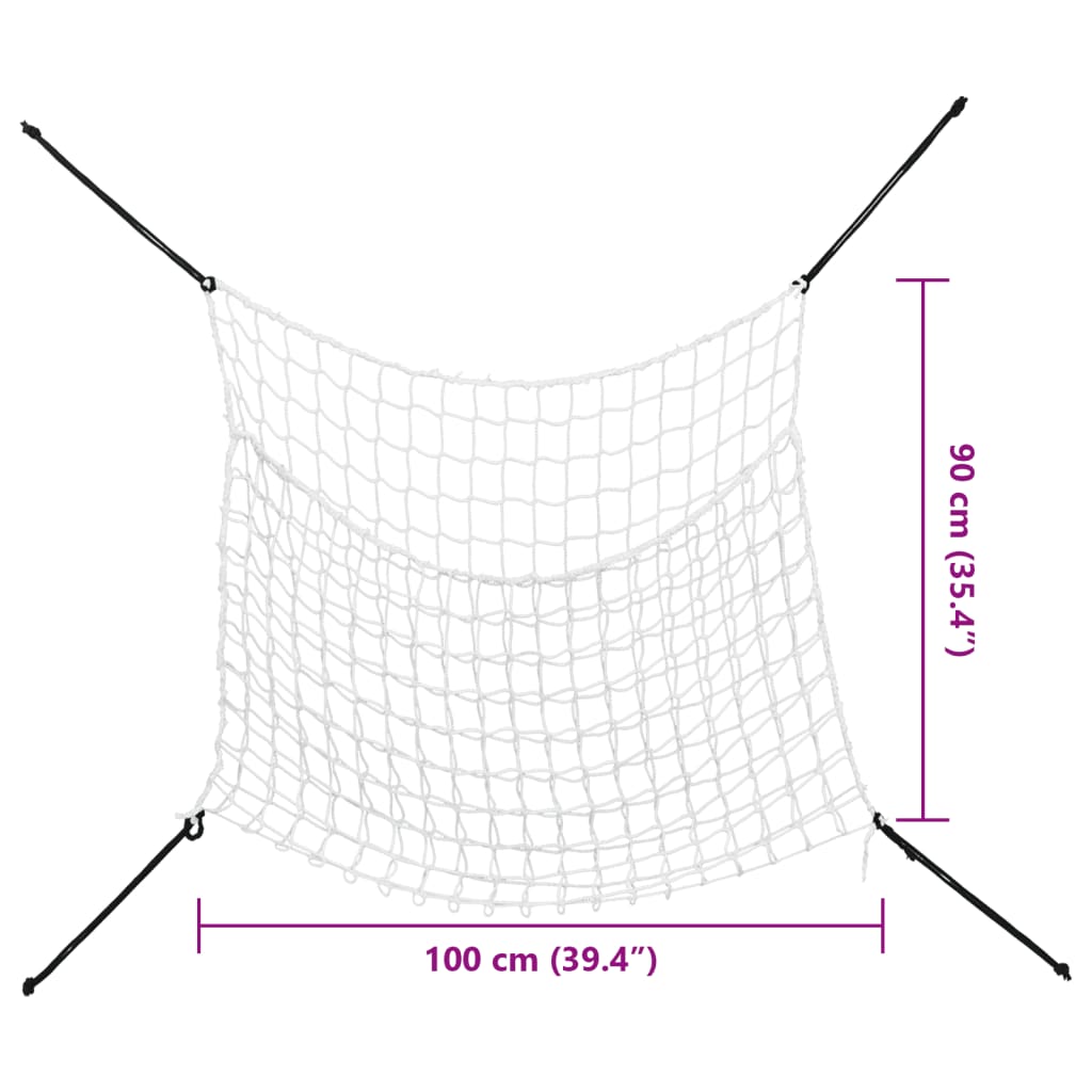 Reti da Fieno 2pz Rettangolari Bianchi 100x90 cm in PP 4012311