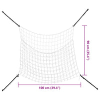 Reti da Fieno 2pz Rettangolari Bianchi 100x90 cm in PP 4012311