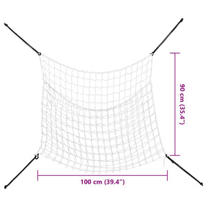 Reti da Fieno 2pz Rettangolari Bianchi 100x90 cm in PP 4012311