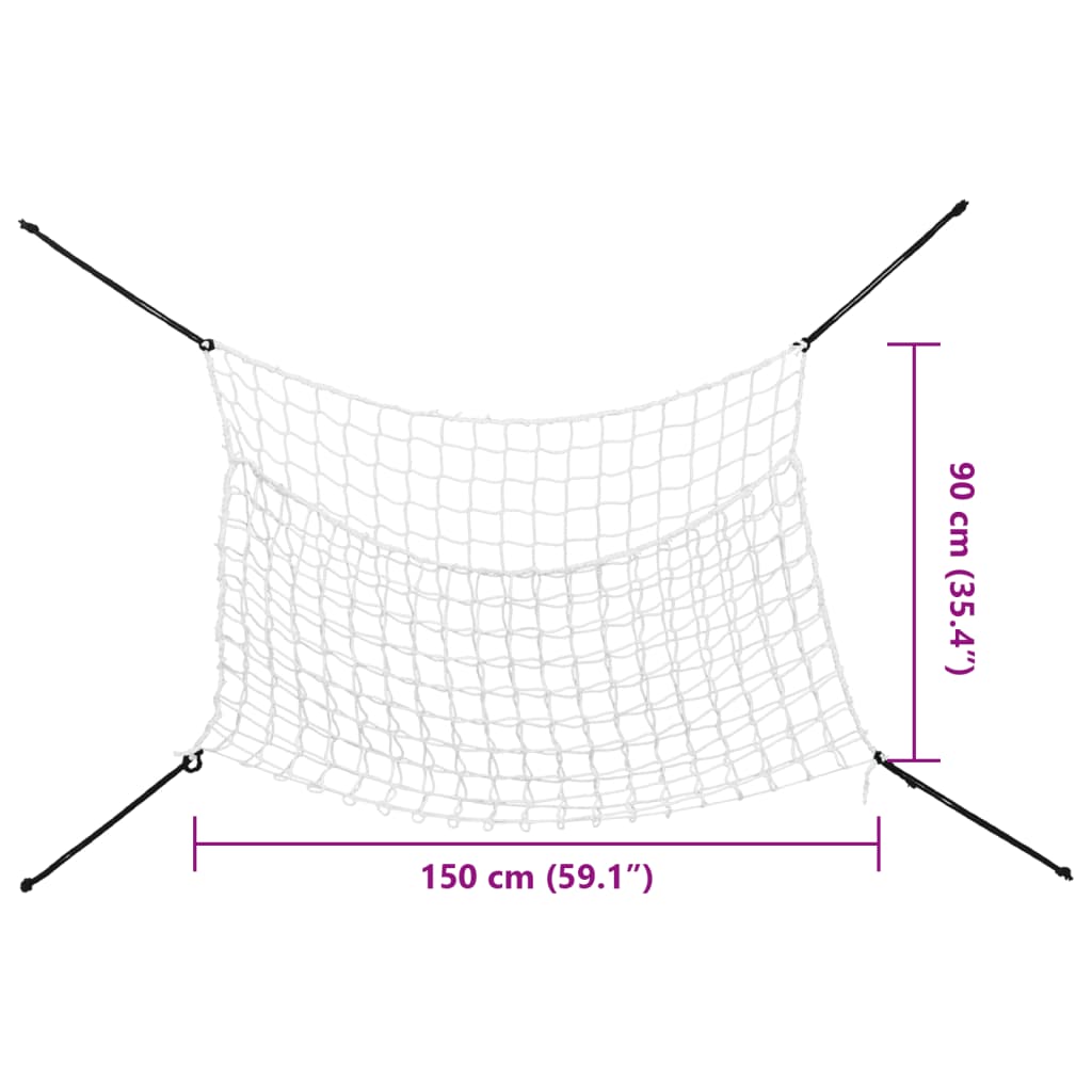 Reti da Fieno 2pz Rettangolari Bianchi 150x90 cm in PP 4012312