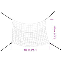 Reti da Fieno 2pz Rettangolari Bianchi 200x120 cm in PP 4012313