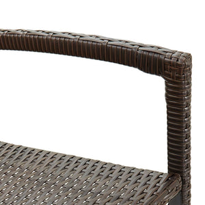 Set Bar Giardino 7pz Marrone Legno Massello Acacia e Polyrattan 3295291