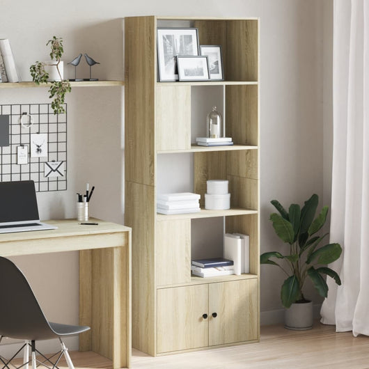 Libreria Rovere Sonoma 70x36x189 cm in Legno Multistrato 3295319