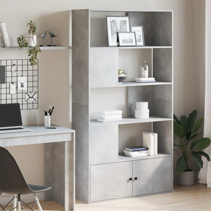 Libreria Grigio Cemento 100x36x189 cm in Legno Multistrato 3295327