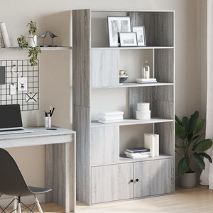 Libreria Grigio Sonoma 100x36x189 cm in Legno Multistrato 3295329