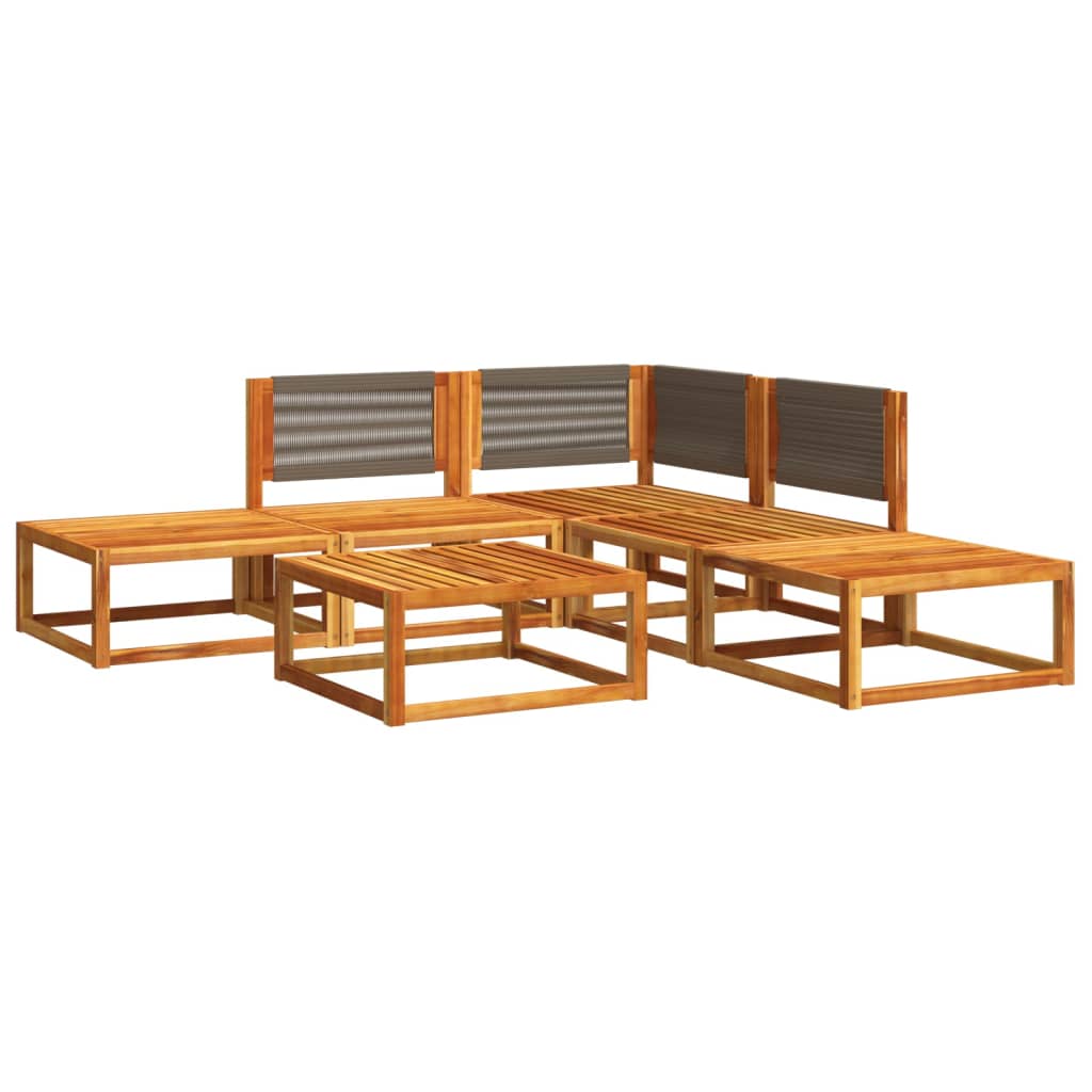 Set Divano da Giardino 6 pz con Cuscini in Massello di Acacia 3278823