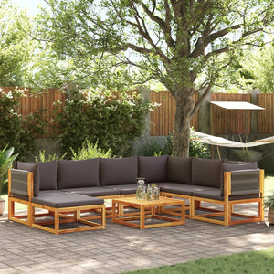 Set Divano da Giardino 8pz con Cuscini Legno Massello di Acacia 3278835