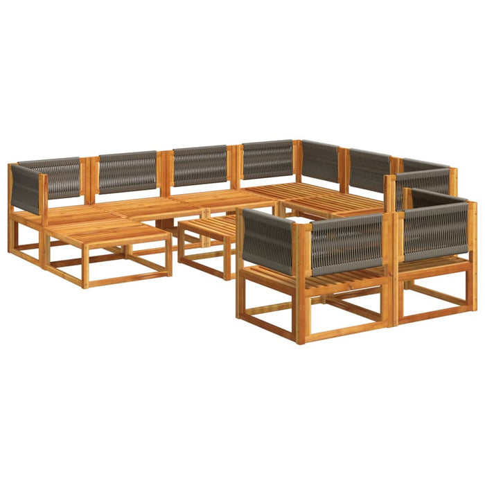 Set Divani da Giardino 10pz con Cuscini Legno Massello Acacia 3278836