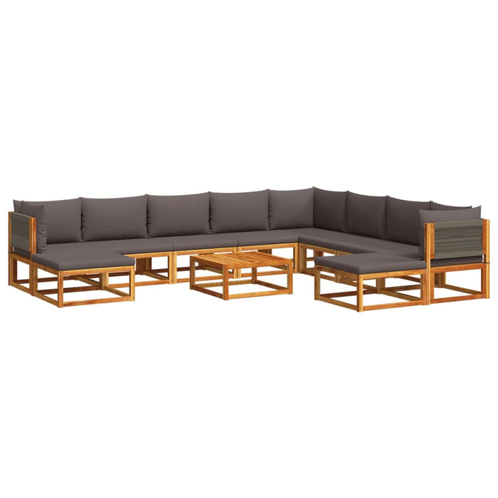 Set Divano da Giardino 11 pz con Cuscini Legno Massello Acacia 3278837