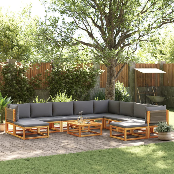 Set Divano da Giardino 11 pz con Cuscini Legno Massello Acacia 3278837