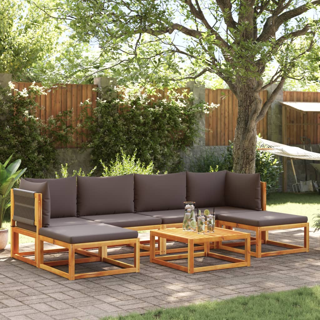 Set Divano da Giardino 7 pz con Cuscini Legno Massello Acacia 3278839