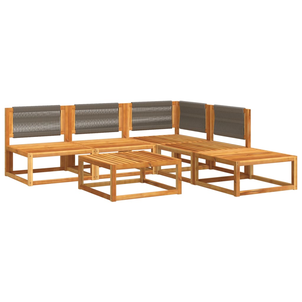 Set Divano da Giardino 6 pz con Cuscini in Massello di Acacia 3278841