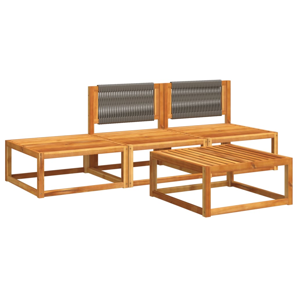 Set Divani da Giardino 4pz con Cuscini Legno Massello di Acacia 3278843