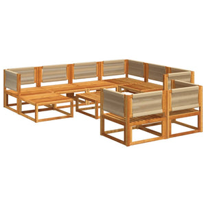 Set Divani da Giardino 10pz con Cuscini Legno Massello Acacia 3278859