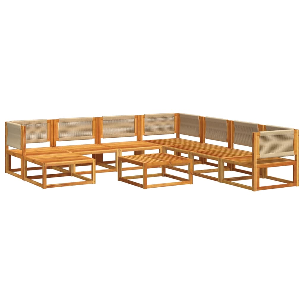 Set Divano Giardino 9 pz con Cuscini Legno Massello di Acacia 3278861