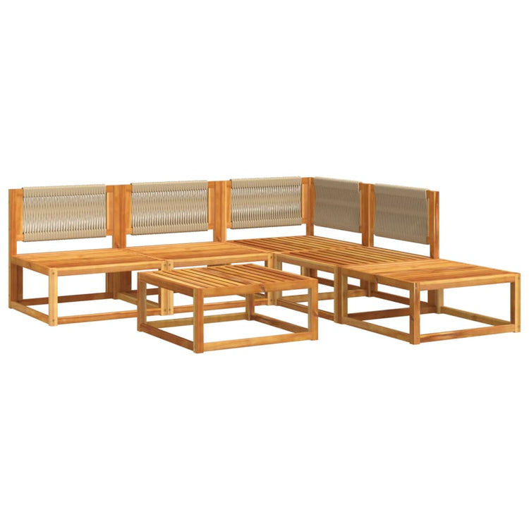 Set Divano da Giardino 6 pz con Cuscini in Massello di Acacia 3278864