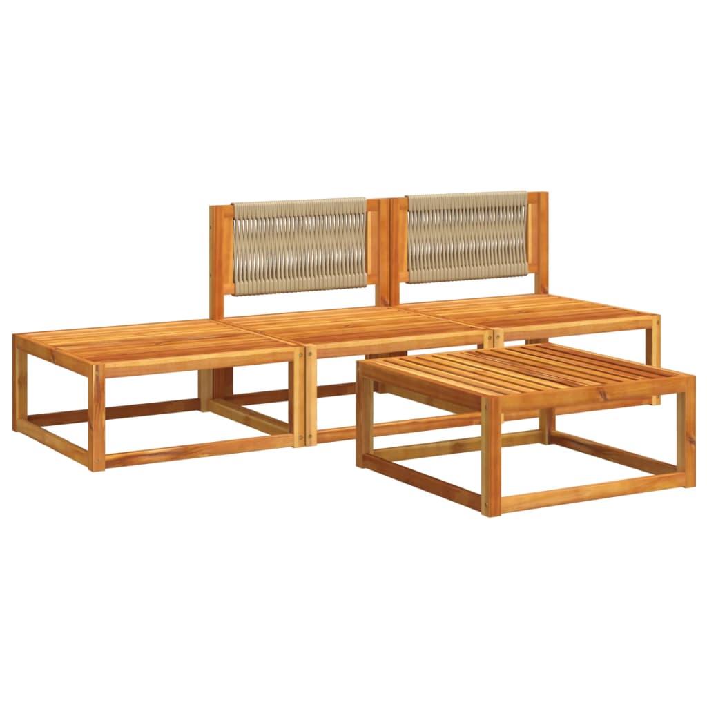 Set Divani da Giardino 4pz con Cuscini Legno Massello di Acacia 3278866