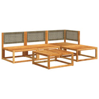 Set Divano da Giardino 5 pz con Cuscini Legno Massello Acacia 3278894