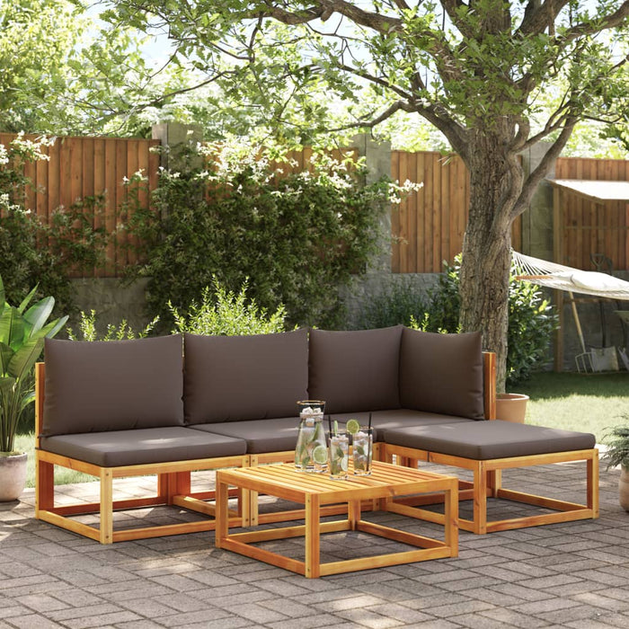 Set Divano da Giardino 5 pz con Cuscini Legno Massello Acacia 3278894