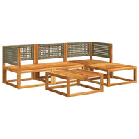 Set Divano da Giardino 5 pz con Cuscini Legno Massello Acacia 3278895