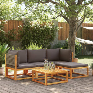 Set Divano da Giardino 5 pz con Cuscini Legno Massello Acacia 3278895