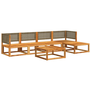 Set Divano da Giardino 6 pz con Cuscini in Massello di Acacia 3278896