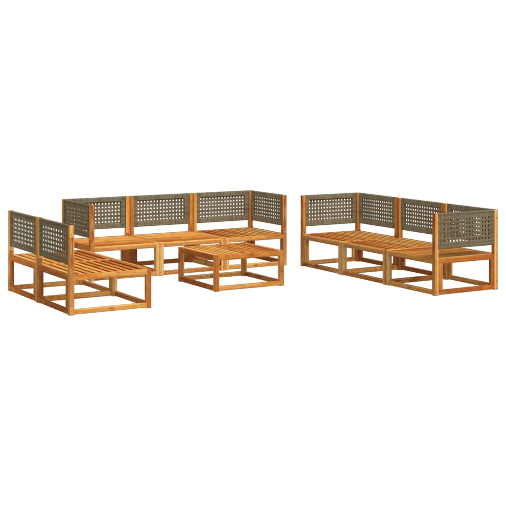 Set Divano Giardino 9 pz con Cuscini Legno Massello di Acacia 3278903