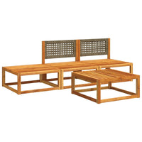 Set Divani da Giardino 4pz con Cuscini Legno Massello di Acacia 3278912