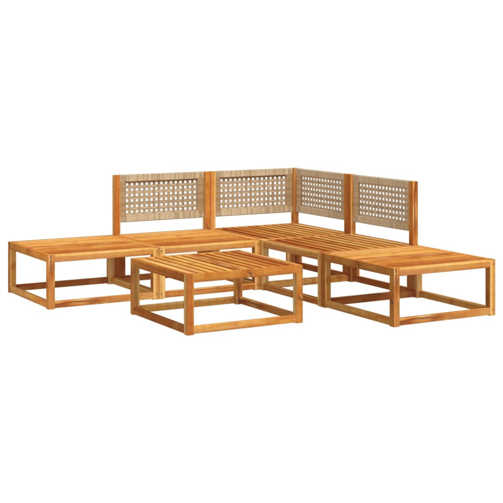 Set Divano da Giardino 6 pz con Cuscini in Massello di Acacia 3278915