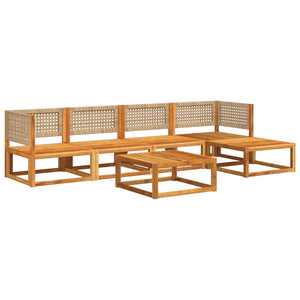 Set Divano da Giardino 6 pz con Cuscini in Massello di Acacia 3278919