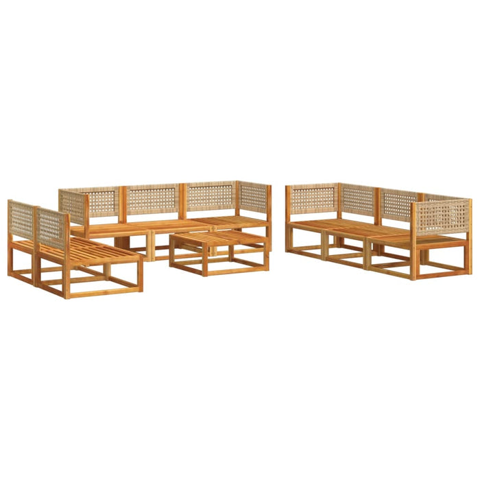 Set Divano Giardino 9 pz con Cuscini Legno Massello di Acacia 3278926