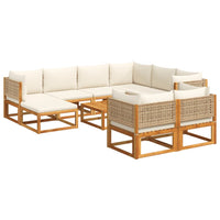 Set Divani da Giardino 10pz con Cuscini Legno Massello Acacia 3278928