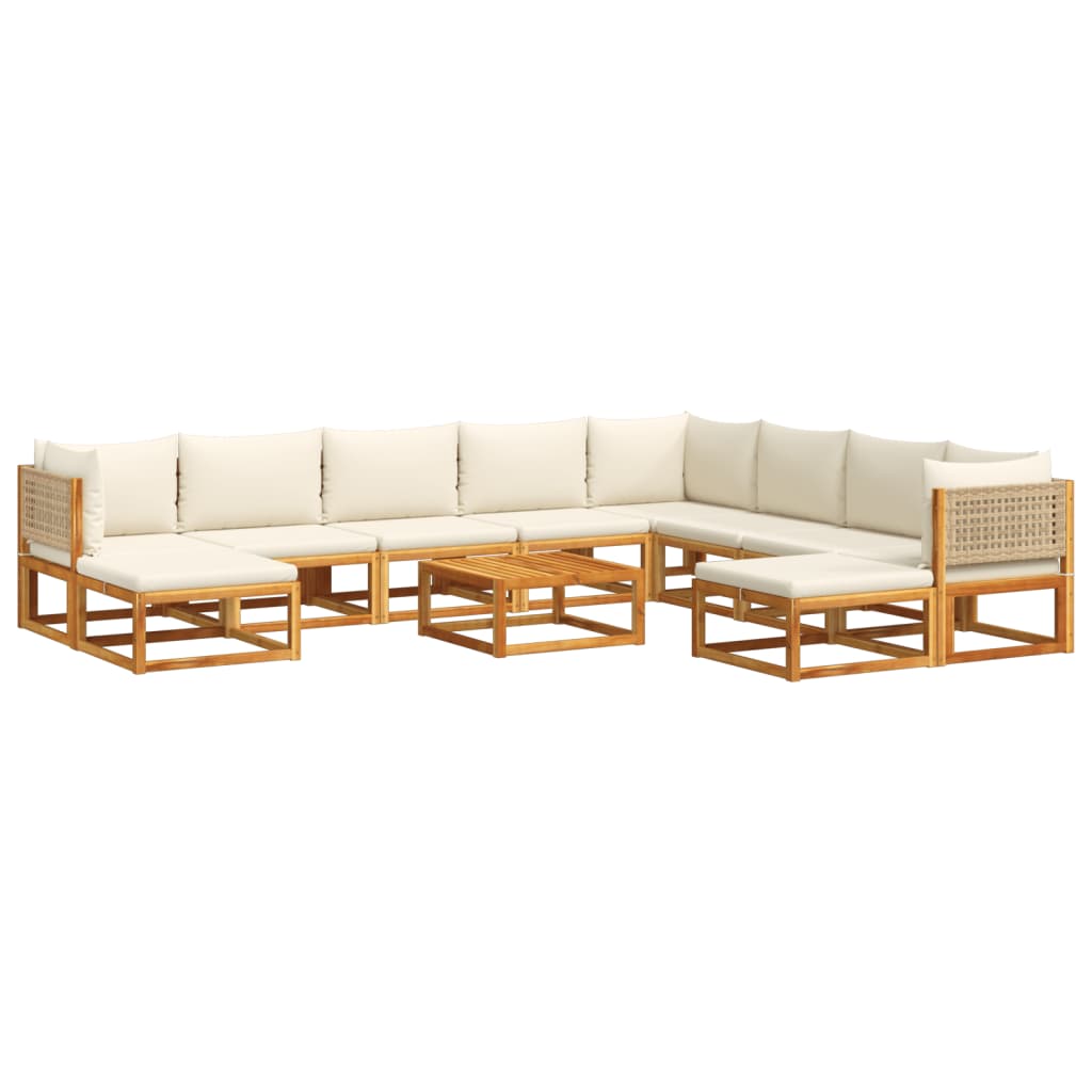 Set Divano da Giardino 11 pz con Cuscini Legno Massello Acacia 3278929