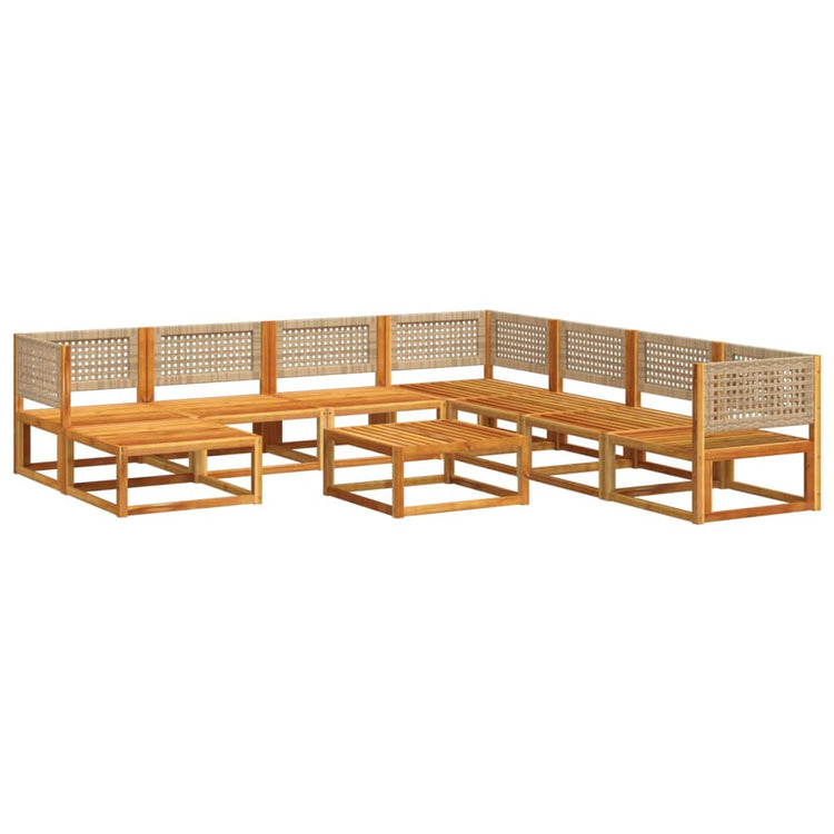 Set Divano Giardino 9 pz con Cuscini Legno Massello di Acacia 3278930