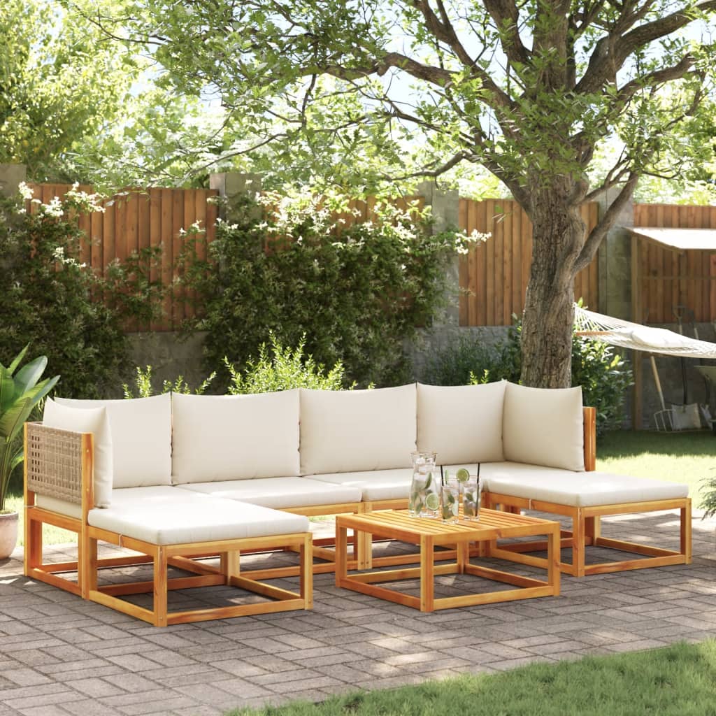 Set Divano da Giardino 7 pz con Cuscini Legno Massello Acacia 3278931