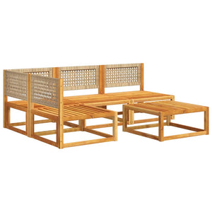 Set Divano da Giardino 5 pz con Cuscini Legno Massello Acacia 3278934