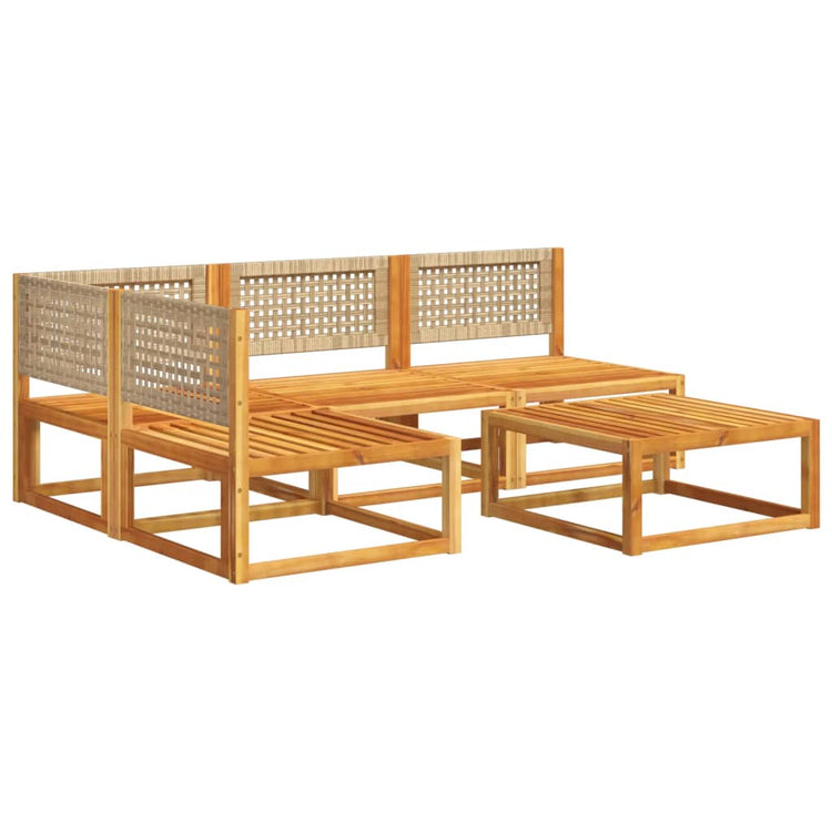 Set Divano da Giardino 5 pz con Cuscini Legno Massello Acacia 3278934