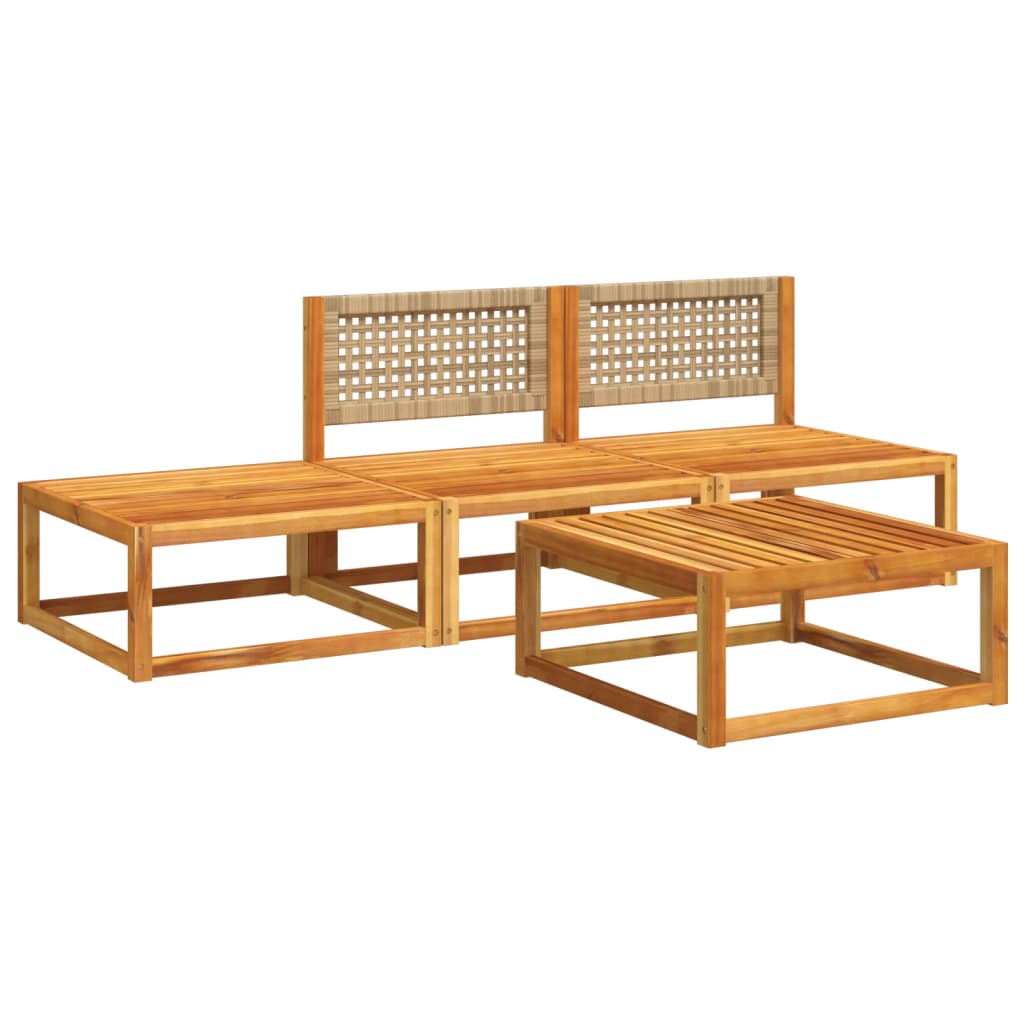 Set Divani da Giardino 4pz con Cuscini Legno Massello di Acacia 3278935