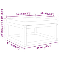 Poggiapiedi Giardino con Cuscino 65x65x29 Legno Massello Acacia 3278940